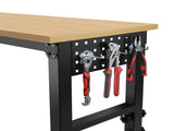 48 "Adjustable Workbench with Power Outlet, Heavy Duty Load Capacity Hardwood Workbench Suitable for W1239P179960