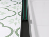 Half frameless double sliding glass shower door, SGCC certified 1/4 inch transparent tempered W2965P364895