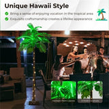 6 feet Hawaiian style artificial palm tree with LED lighting 90796181