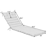 NEW 2PCS Set Outdoor Lounge Chair Cushion Replacement Patio Funiture Seat Cushion Chaise Lounge W419P269435