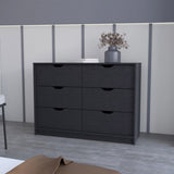 Basilea 4 Drawers Double Dresser with 2 pull down Cabinets Black B200P239598