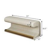 Entryway Bench Leather Upholstered Ottoman with LED sensor light for living room ,bedroom,end of bed W1170P262050