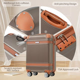 Hardshell Luggage Sets 3 Piece Carry-on Suitcase Double Spinner Wheels with TSA Lock for Men Women, N730P167717