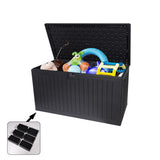 230 Gallon Resin Outdoor Deck Box Waterproof, Extra Large Patio Storage Box with Lockable Storage W2556P285465