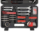 ZNTS 148pcs Iron Household Tool Set Red 08695817