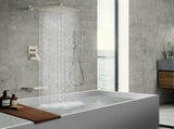 Male NPT Brushed Nickel Shower System, 12 Inch Shower Fixtures Rain Shower Head with Handheld Shower 10324049