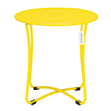 ZNTS 18" Metal Countertop Small Round Table Terrace Wrought Iron Side Table Golden 32416083