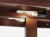 Curio Cabinet Lighted Curio Diapaly Cabinet with Adjustable Shelves and Mirrored Back Panel, 28760961