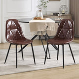 Dining Chairs Set of 2, Upholstered Faux Leather Dining Room Chairs, Modern Kitchen Chairs with W3112P254918