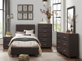 Contemporary Design 1pc Bedroom Furniture Two Drawers Nightstand Silver Tone Bar Pulls Faux Leather B011P183623