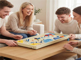 Colorful Wooden Pinball Machine, 3 Metal Marbles & Spring Plunger, Dual Flip Controls for Fun 02151938