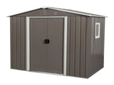 6ft x 5ft Outdoor Metal Storage Shed gray With window W54071036