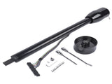 32" Black Tilt Steering Column Floor Shift w/ 9 Hole Wheel Adapter No Key Manual 08958058