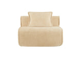 Armless Sofa Velvet-Light Camel W3041P386606