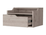 Light Gray Dual-Shelf Display Nightstand B062P175142