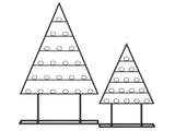 2 Pack Sturdy Metal Xmas Card Holder - Tree Shape, 1521 Clips, 2 Stands , Black, 47878110
