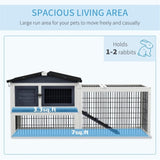 ZNTS Outdoor Rabbit Hutch （Prohibited by WalMart） 65169278