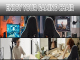 Gaming Chair with Footrest, Ergonomic Computer Chair with Headrest and Lumbar Support, Breathable W2367P332093
