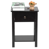 Black Spray Paint Cross Type Single Suction Double Layer Nightstand 74831538