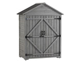 39.56"L x 22.04"W x 68.89"H Outdoor Storage Cabinet Garden Wood Tool Shed Outside Wooden Closet with 31414436