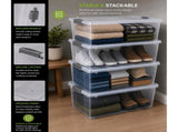 2-Pack 40 Qt Clear Underbed Storage Bins with Lids & Handles, Stackable 70089208