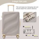 Luggage Set 3 Piece, Lightweight Durable ABS Suitcases with Spinner Wheels and TSA Lock, Carry-on & N730P304620V