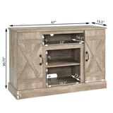 Farmhouse Classic Media TV Stand Antique Entertainment Console for TV up to 50" with Open and Closed W1758105873