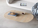 36x24x15" Cream Oval Coffee Table W2078P161503
