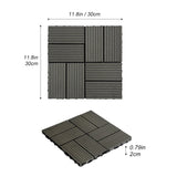 Wood Plastic Composite Deck Tiles Set of 20pcs, Composite Decking Resist Rust, Water, Weather, 66017214