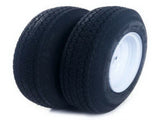 2x Tralier Tires Tubeless 480-8 4.80 X 8 8" B 5 Lug Hole Bolt Wheel White 4 Ply 75909727