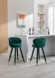 COOLMORE Counter Height Bar Stools Set 2 for Kitchen Counter Solid Wood Legs with a fixed height W1539111148