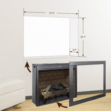 28 inch Infrared Electric Fireplace withTrim kit Insert, Touch Panel Home Decor Heater, Smokeless W1769P252987