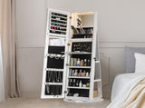 Jewelry Armoire with Full Length 360&deg and Large Capacity Jewelry Organizer Armoire, Lockable 36834598