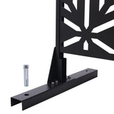 Outdoor & Indoor Privacy Metal Privacy 76" H48" W, Freestanding Decorative Privacy W465P193263