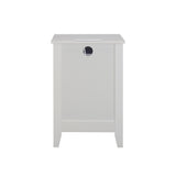 White 3 Drawer Nightstand with Charging Station and USB Ports & Power Outlets,Wooden Bed Side W141260296