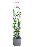 ZNTS 6.2ft Garden Obelisk Trellis,Lightweight Rustproof Plastic Coated Metal Tall Tower Trellis 76173444