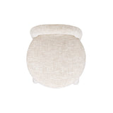 Penny 26.5" Round Arched Upholstered Counter Stool, Set of 2, Travertine Beige Chenille B2719P360149