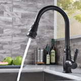 Commercial Black Kitchen with Pull out Sprayer, Single Handle Single Lever Kitchen Sink W1932P296311