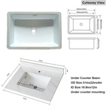 31 Inch Marble Vanity Top, White Vanity Top with Pre-drilled Faucet Holes, Bathroom Vanity Top with 87302674