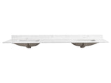 72"x 22" bathroom stone vanity top engineered color undermount ceramic sink and 3 faucet hole W1059P232320