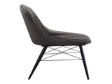 Abraham Dark Gray Fabric & Black Finish Side Chair B2726P338679