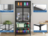 3D Printer Cabinet with Double Layer 3D Printer Filament Storage Rack, T-Shaped Filament Bar & 03024378