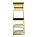 23.62" White and Black color Bakers Rack for Kitchen with Storage, Coffee Bar, 5-Tier Kitchen W1412P230430