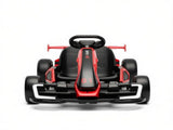 Red 24V Electric Drift Go Kart, 7.5 MPH Max Speed, Adjustable Seat for Growing Kids, Slow Start for 20151402