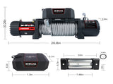 X-BULL Electric Winch 12000 LBS Steel Cable Wireless Remote Off-Road 4WD W1218P309514