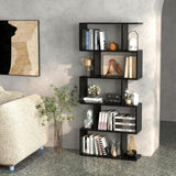 Five layer simple household black bookshelf W2139P288171
