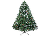 Christmas Tree 6FT 920 Branches Flocking Spray White Tree Plus Pine Cone 60548961