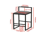 Set of 2 Counter Height Barstools Kitchen Island Stools with Back Modern Armless Metal Legs & PU 86496159
