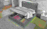 Queen size Upholstered bed, 360 surround LED function, Buttons/Apps/Remote Control, hydraulic N736P188807G
