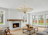 24-Light Gold Chandelier Industrial Iron Candle Chandelier Modern Suspended Farmhouse Chandeliers W5008P464949